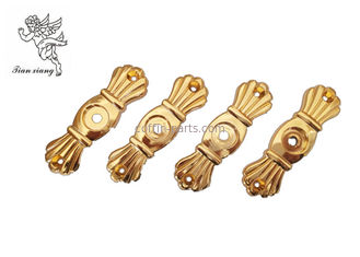 Gold Funeral Coffin HardwareBracket Matching With Screw , Casket Hardware Suppliers