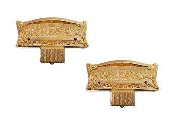 Virgin Mary Gold Plastic Coffin Parts Injection Molding For Funeral Casket Corner