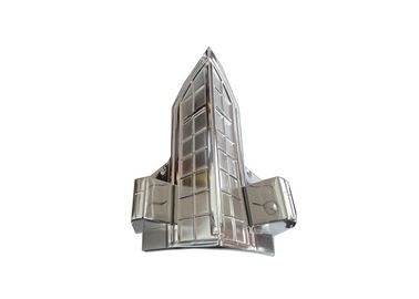 Silver Cross Decoration Coffin Parts Steel Bars For Funeral Casket