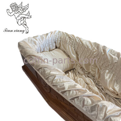 Metallic Rose Gold Metal Casket,  Adult Funeral Coffin