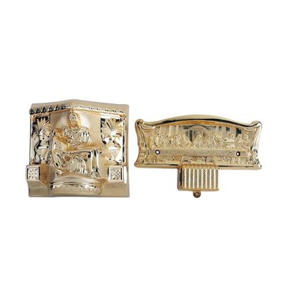 American Style Gold Plastic Casket Corners With Iron Tubes